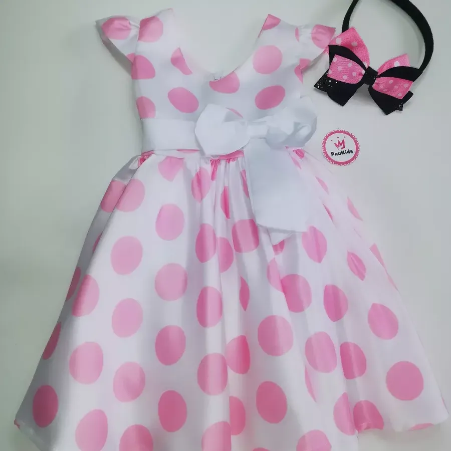 Vestido Elegante de la Minie con Diadema