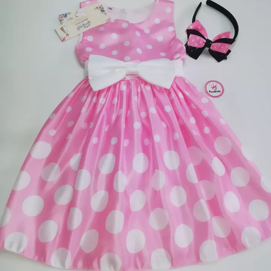 Vestido Elegante de la Minie con Diadema