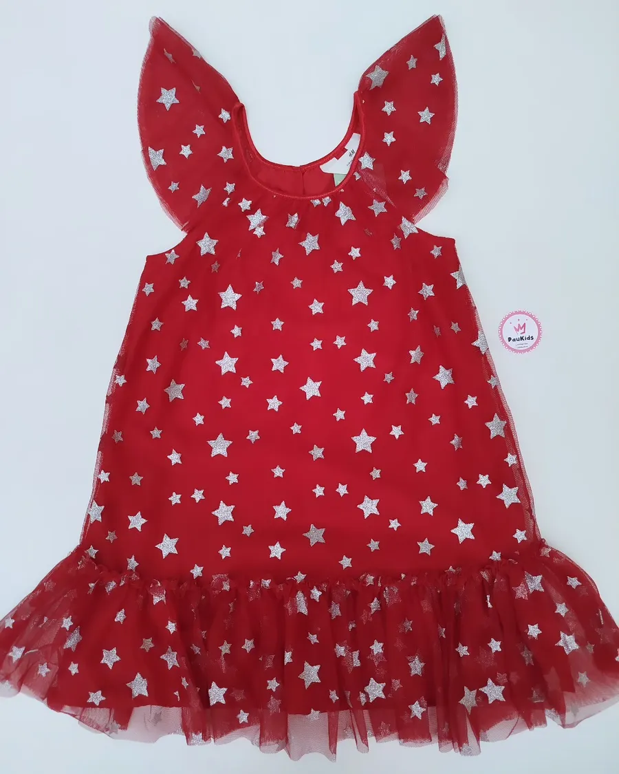 Vestido Concho de Vino Estrellas