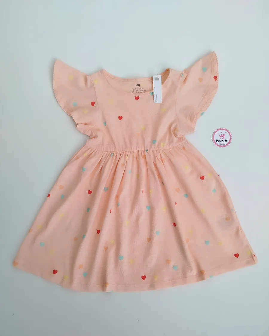 Vestido Coral Corazones