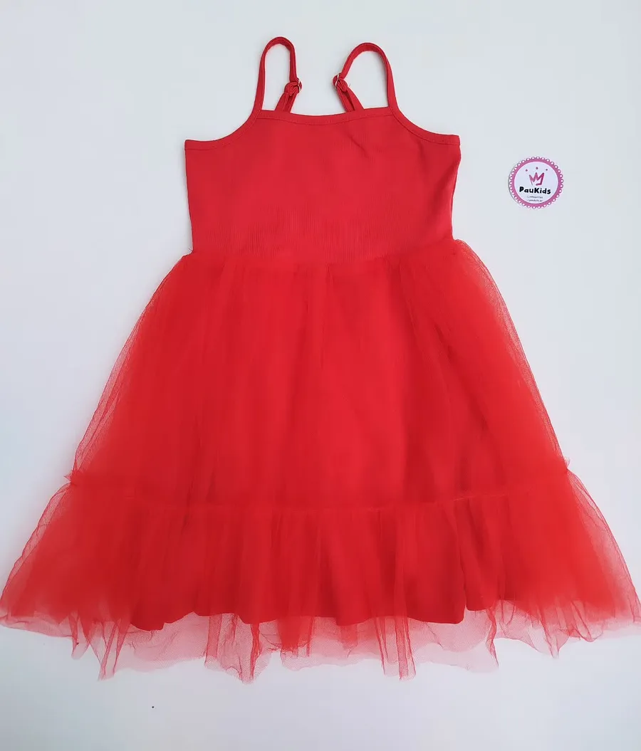 Vestido Tull Rojo