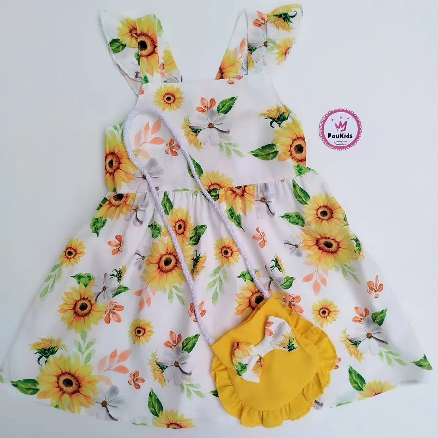 Vestido Girasoles+ carterita