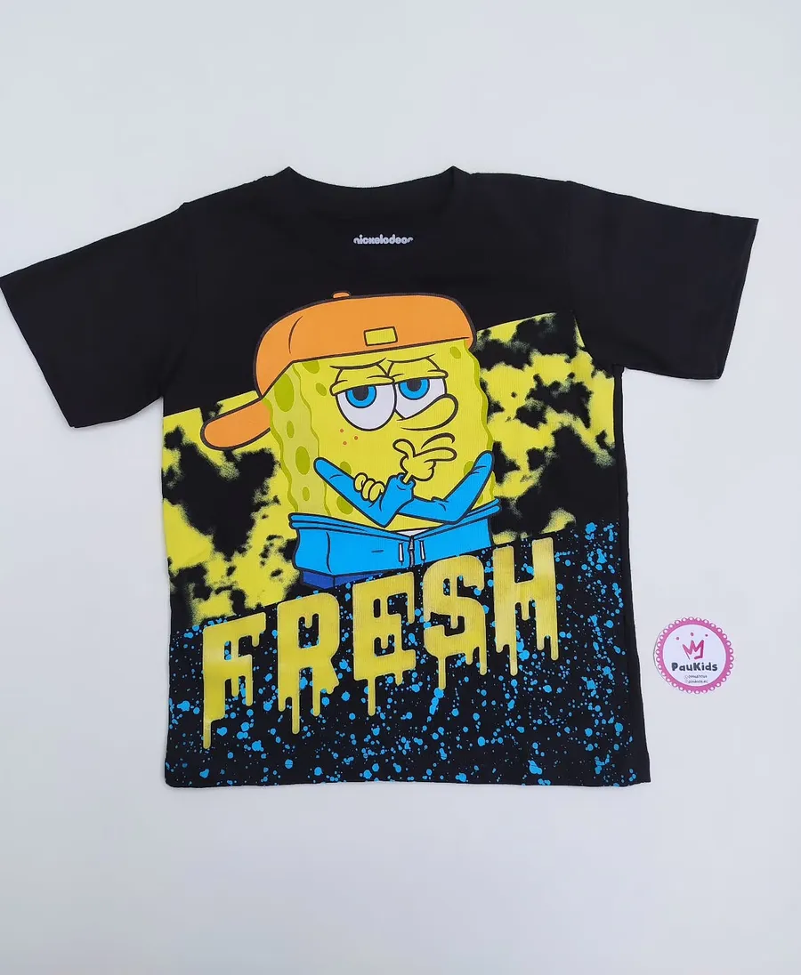 Camiseta Negra Bob Esponja