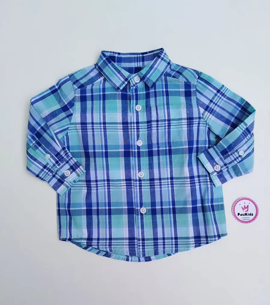 Camisa Cuadros Mangas Largas