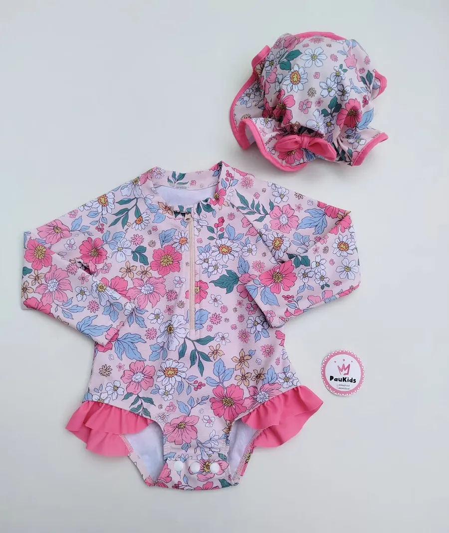 Traje de Baño Floreado 2pzas