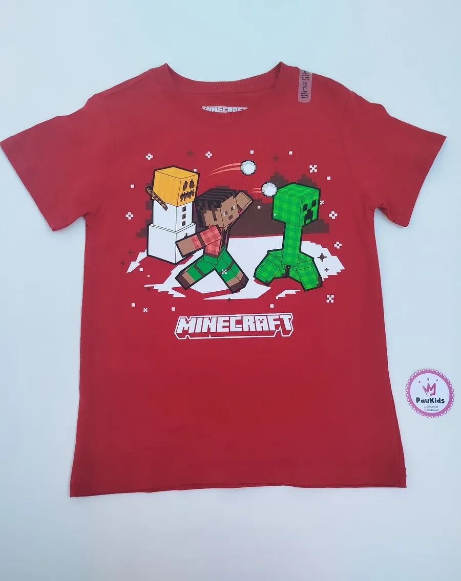 Camiseta Roja Minecraft