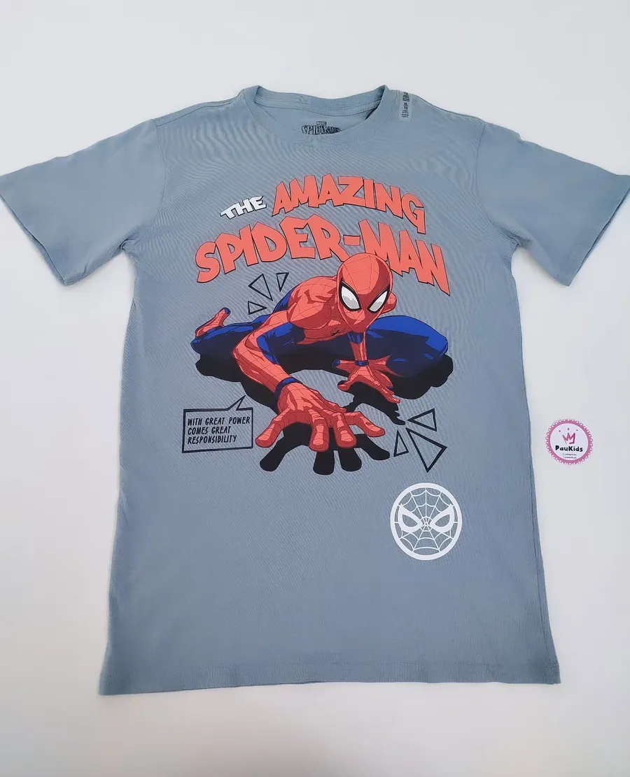 Camiseta Gris Spiderman
