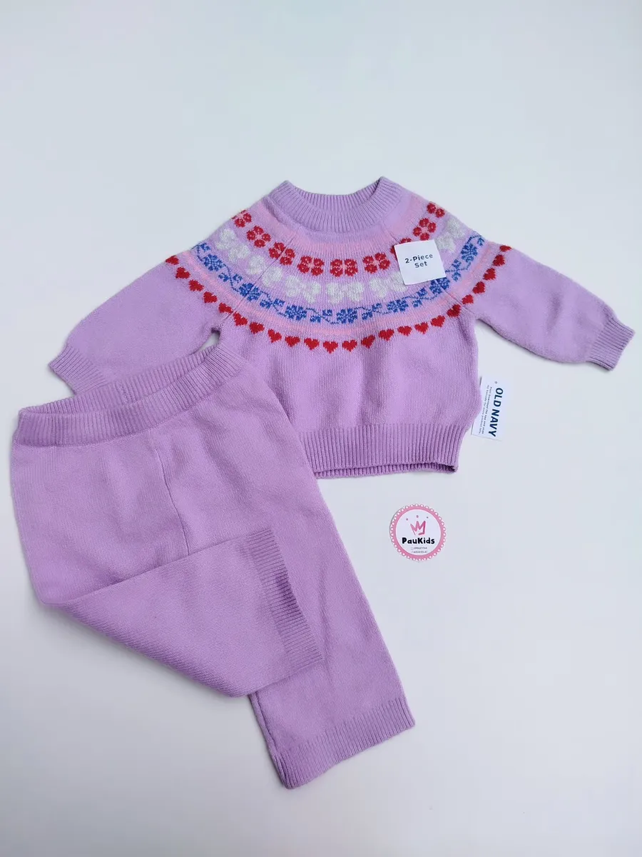 Conjunto bordado 2pzas morado